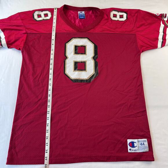 Champion San Francisco 49ers Jersey men’s 44 Steve Young #8 NFL Red Shirt - Picture 4 of 9